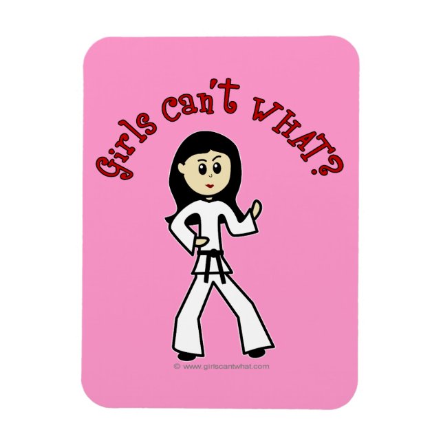 Light Girl Martial Artist Magnet (Vertical)