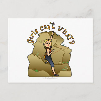 Light Girl Rock Climber Postcard