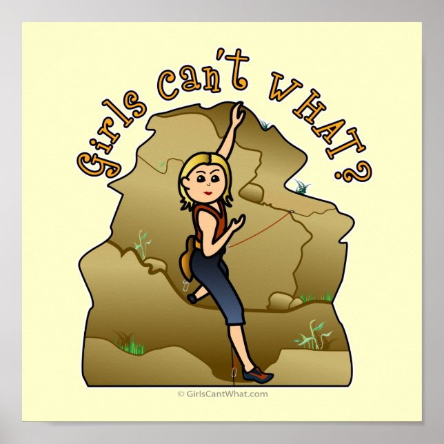 Light Girl Rock Climber Poster (Front)