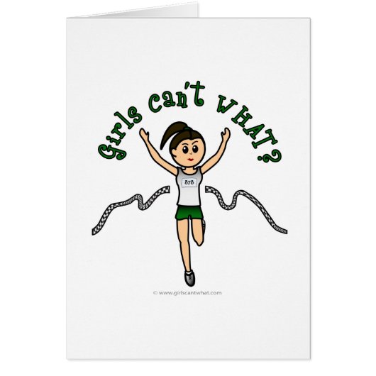 Light Girl Runner in Green Uniform Cards (Front)
