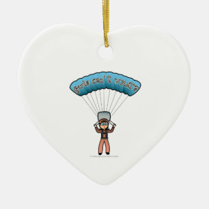Light Girl Sky Diver Ceramic Ornament