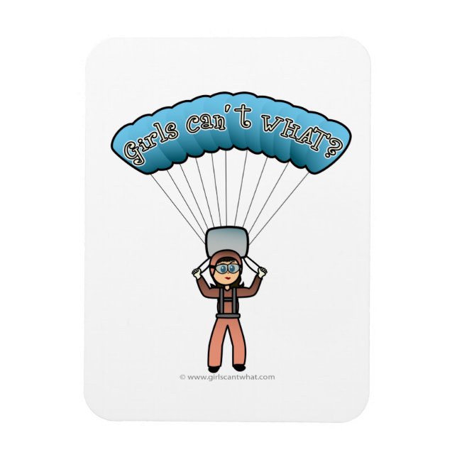 Light Girl Sky Diver Magnet (Vertical)