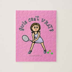 Light Girl Tennis Player Jigsaw Puzzle