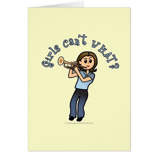 Light Girl Trumpet Player Card