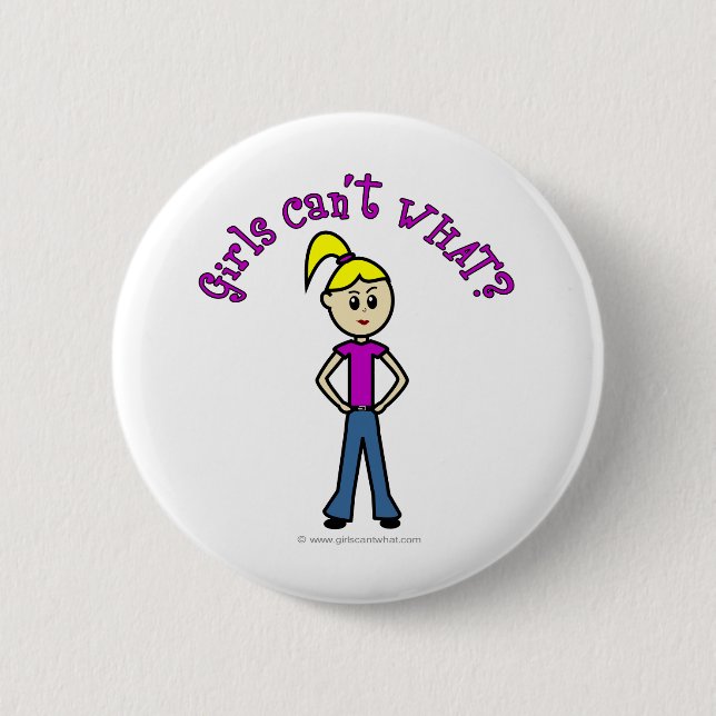 Light Girls Can't WHAT? Logo Pinback Button (Front)