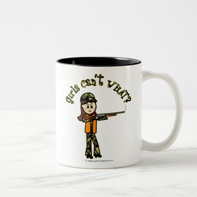 Light Girls Hunting Two-Tone Coffee Mug (Right)