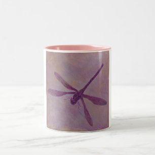 Light Glitter Dragonfly Two-Tone Coffee Mug