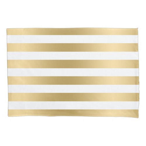 Light Gold And White Stripes Modern Pattern Pillowcase