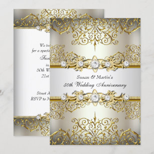 50 Years Anniversary Wedding Invitations Zazzle