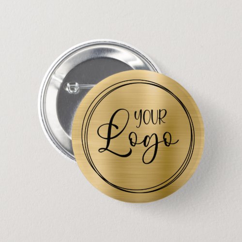 Light Gold Foil Your Business Logo Here Button