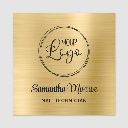 Light Gold Ombre Your Business Logo Here Name Tag