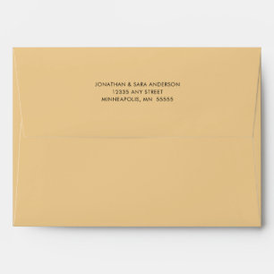 Light Gold Return Address 5x7 A7 Envelope