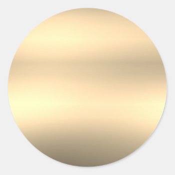 Light Gold Template Back Customize Classic Round Sticker by bestcustomizables at Zazzle