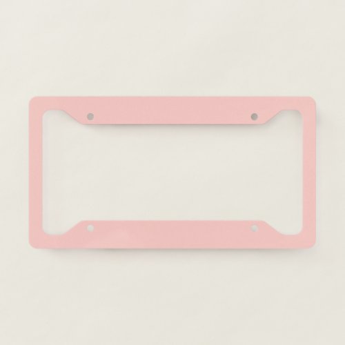 Light Gossamer Pink Solid Color Pastel Pink License Plate Frame