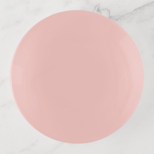 Light Gossamer Pink Solid Color Pastel Pink Trinket Tray