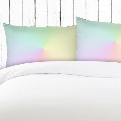 Light Gradient Ombre Rainbow Pastel Aesthetic   Pillow Case