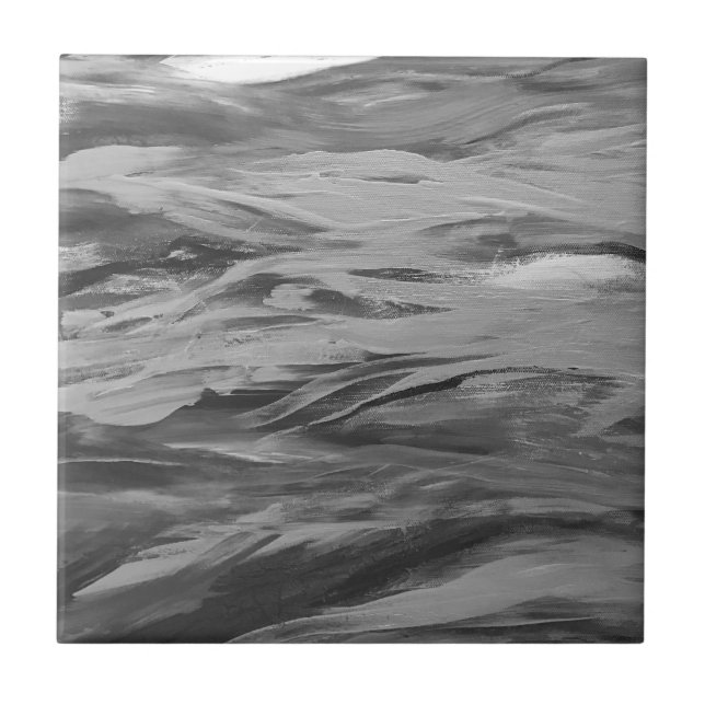 Light Gray Abstract Cool Pattern Modern Ceramic Ti Ceramic Tile (Front)