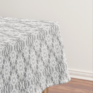 Light gray abstract geometry pattern tablecloth