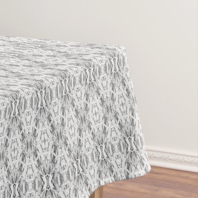 Light gray abstract geometry pattern tablecloth (In Situ)