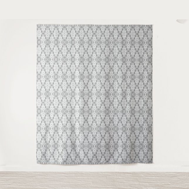 Light gray abstract geometry pattern tapestry (Front)