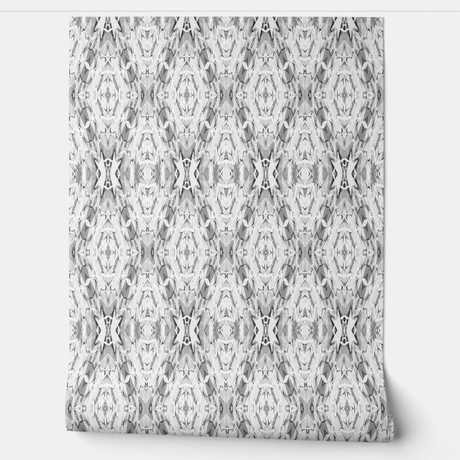 Light gray abstract geometry pattern wallpaper  (Unrolling)