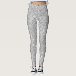 Light Gray Abstract Pattern Leggings