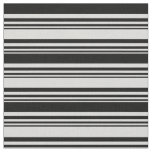 [ Thumbnail: Light Gray and Black Lines Pattern Fabric ]