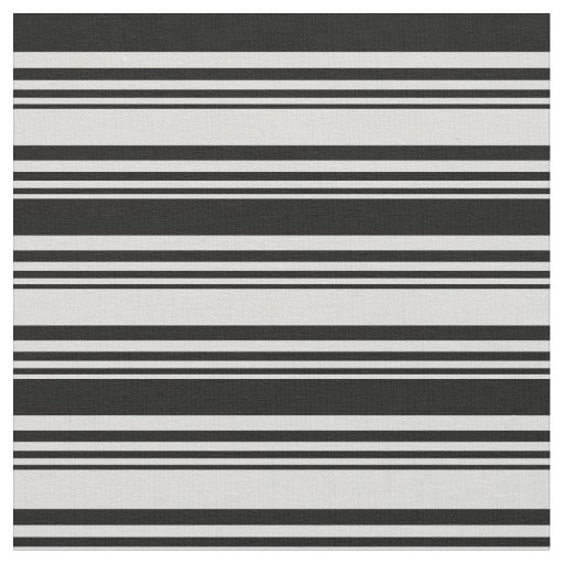 Light Gray and Black Lines Pattern Fabric