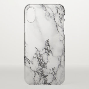 Light Gray And Black Marble Pattern iPhone X Case