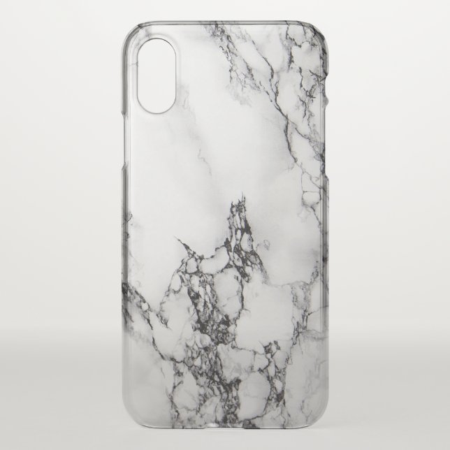 Light Gray And Black Marble Pattern Uncommon iPhone Case (Back)