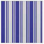 [ Thumbnail: Light Gray and Blue Colored Lined Pattern Fabric ]