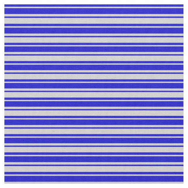 Light Gray and Blue Pattern of Stripes Fabric (Close Up)