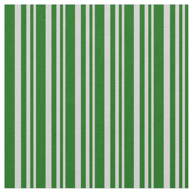 Light Gray and Dark Green Striped/Lined Pattern Fabric (Close Up)
