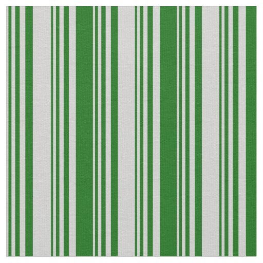 Light Gray and Dark Green Striped Pattern Fabric