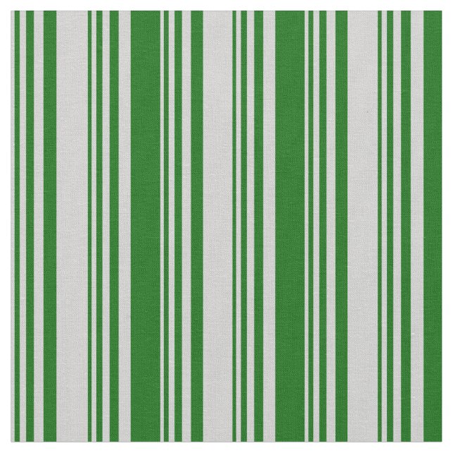 Light Gray and Dark Green Striped Pattern Fabric (Close Up)