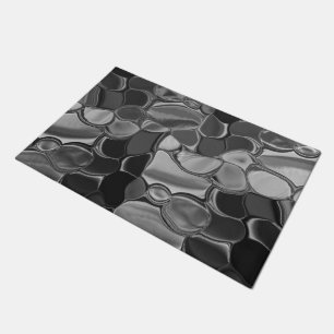 Light gray and dark rounded shapes. doormat