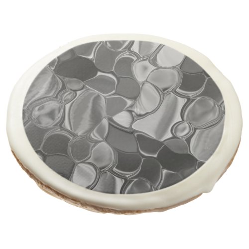 Light gray and dark rounded shapes sugar cookie