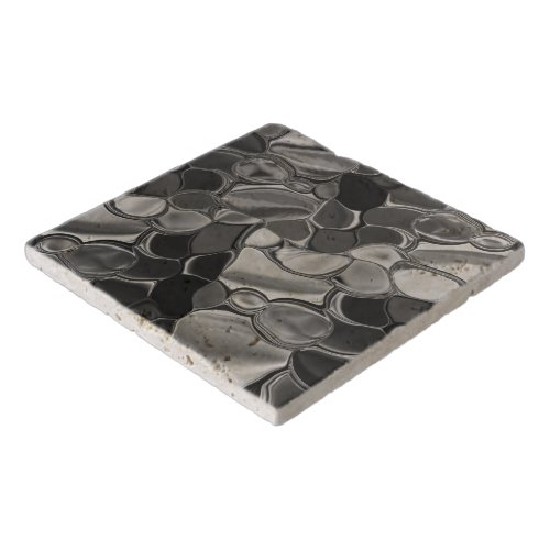 Light gray and dark rounded shapes trivet