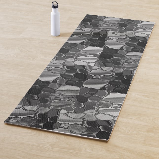 Light gray and dark rounded shapes. yoga mat (In Situ)