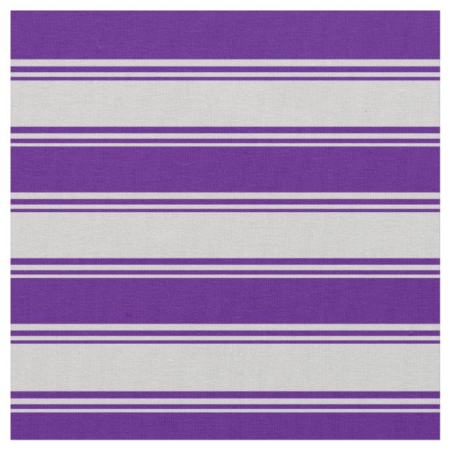 Light Gray and Indigo Lines Pattern Fabric (Close Up)