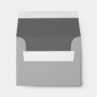 Light Gray and Pewter Gray Lined Envelope