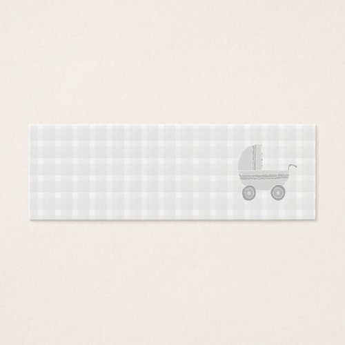 Light gray and white baby pram. business card templates