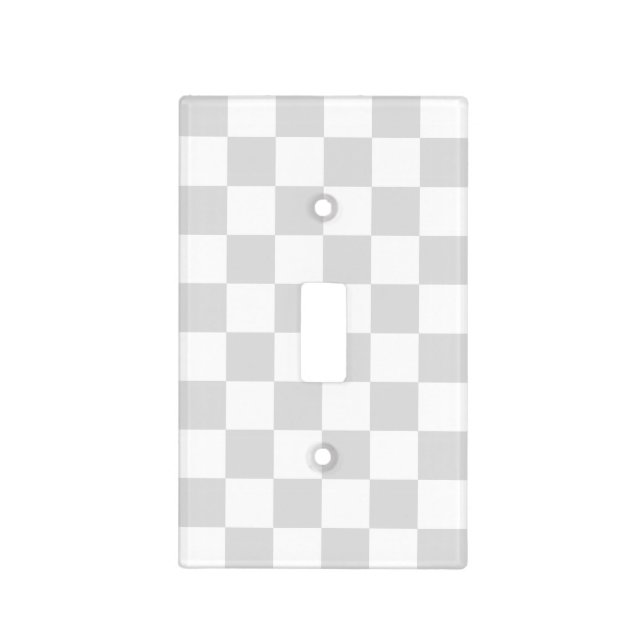 Light Gray and White Checker Pattern Light Switch Cover (Front)