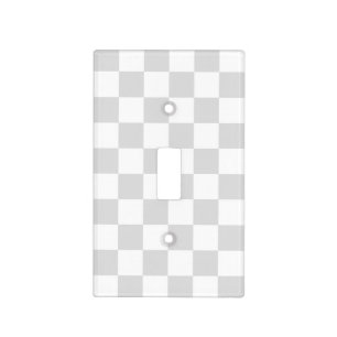 Light Gray and White Checker Pattern Switch Cover