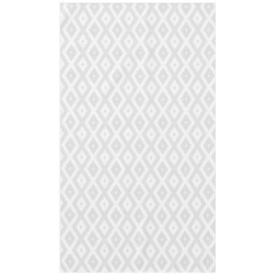 Light gray and white diamond pattern tablecloth