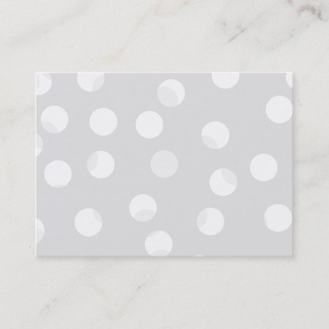 Light gray and white dotty pattern. business card (Front)