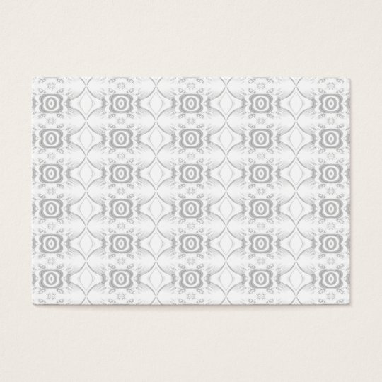 Light Gray and White Elegant Flower Pattern. Business Card