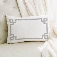 Light Gray and White Greek Key | Editable Colors