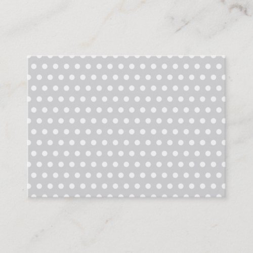 Light Gray and White Polka Dot Pattern. Business Card Template