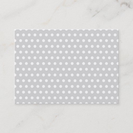 Customizable Light Gray and White Polka Dot Pattern. Business Card Template